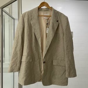 NWT. ASOS Pull and Bear Oversized Linen Blazer.